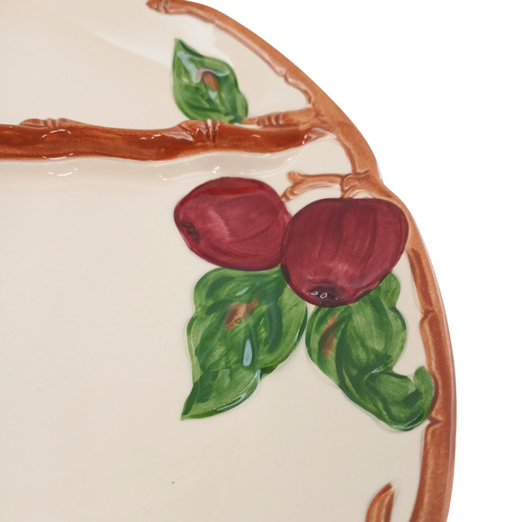 Franciscan Apple Divided Grill Dinner Plate ~ 11" Hand-Painted Ceramic Dish USA - Picture 6 of 15